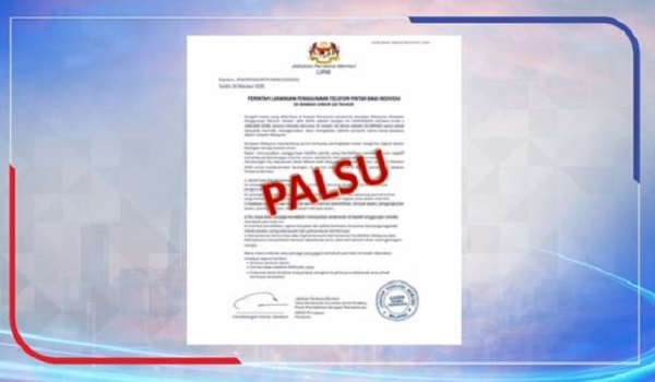 Jabatan Perdana Menteri menafikan kesahihan dokumen yang tular di media sosial/RTM